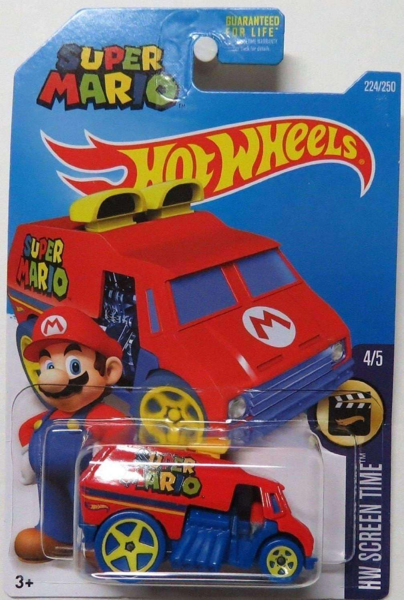 Hot Wheels Mario Kart Mario White and Blue HW Screen Time 