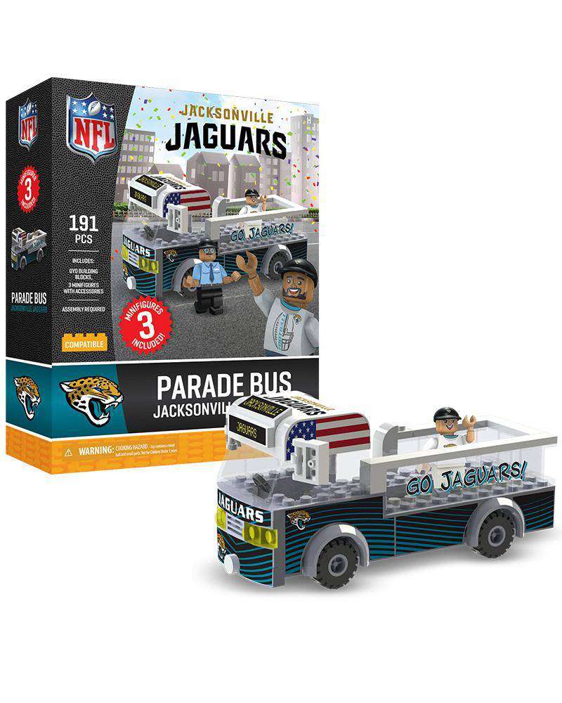 Jacksonville Jaguars Parade Bus by Oyo Sports and 3 Minifigures