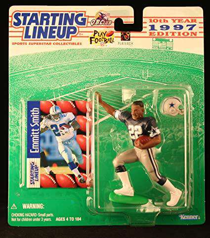 Starting Lineup 1997 NFL Football Emmitt Smith Dallas Action Figure